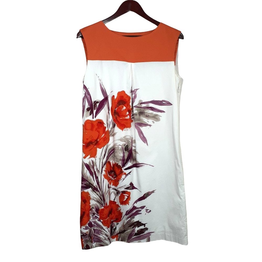 Apostrophe Stretch Boho Floral Sleeveless Dress Size M